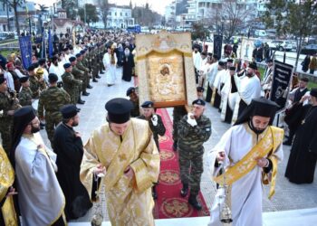 Η Κομοτηνή υποδέχθηκε το πιστό αντίγραφο της Ιεράς Εικόνος «Άξιόν Εστιν»