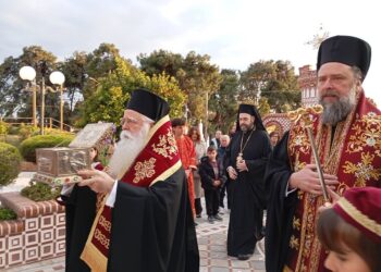 Λαμπρή υποδοχή του Ιερού Λειψάνου του Αγίου Δημητρίου στη Νέα Αγχίαλο