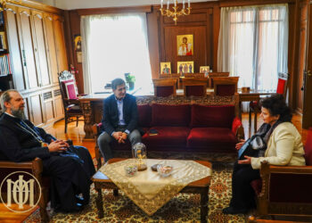 Συνάντηση του Μητρ. Θεσσαλονίκης με την κα Μοροπούλου και τον Υφυπουργό Κων. Γκιουλέκα για την εκδήλωση του Παναγίου Τάφου