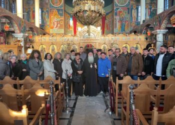 Επίσκεψη του Μητρ. Δημητριάδος στον Ιερό Ναό Αγίου Κωνσταντίνου Βελεστίνου