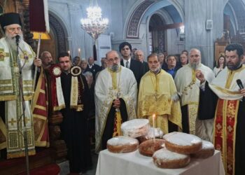 Χειροθεσία Αναγνώστη κατά τον πανηγυρικό Εσπερινό στον Ι.Ν. Αγίου Γεωργίου Ασωπού