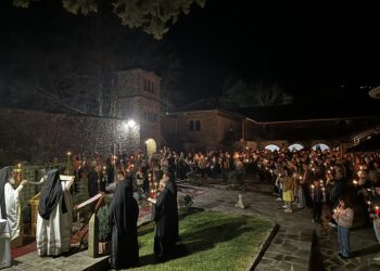 Ἀνάσταση στὴν Ἱερὰ Μονὴ Μολυβδοσκεπάστου