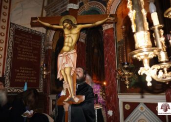 Η ακολουθία των Αχράντων Παθών στον Μητροπολιτικό Ναό Ευαγγελιστρίας Σπάρτης