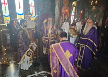 ΠΡΟΗΓΙΑΣΜΕΝΗ ΘΕΙΑ ΛΕΙΤΟΥΡΓΙΑ ΣΤΗΝ Ι. ΜΟΝΗ ΠΑΝΑΓΙΑΣ ΓΟΡΓΟΕΠΗΚΟΟΥ ΨΑΧΝΩΝ