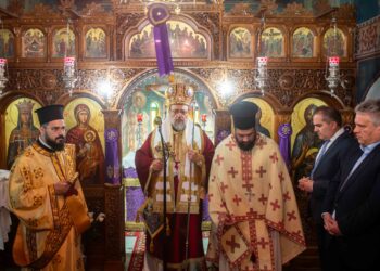 Η Θεία Λειτουργία της Μεγάλης Πέμπτης στην Αγία Βαρβάρα Καλαμάτας