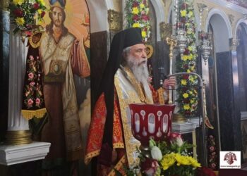 Πανηγυρική Αρχιερατική Θεία Λειτουργία στον Ι.Ν. Αγίων Κωνσταντίνου και Ελένης Πελλάνας