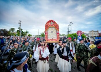 Πάνδημη Υποδοχή της Ιεράς Εικόνος της Παναγίας «Άξιον Εστί» στην Ιερά Πόλη Μεσολογγίου
