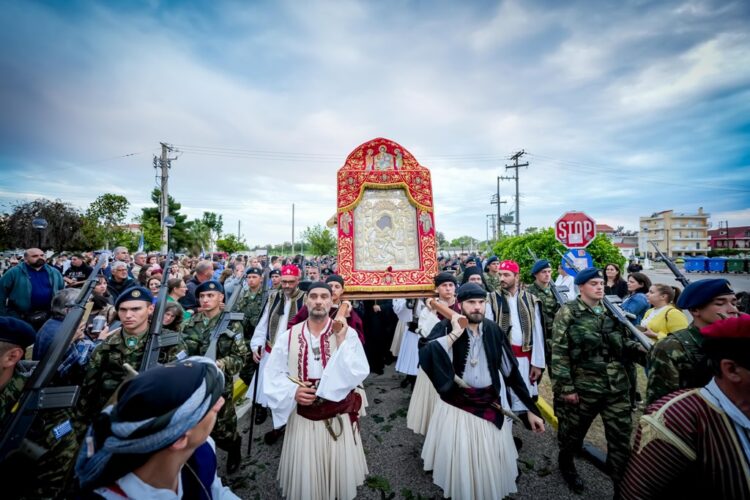 Πάνδημη Υποδοχή της Ιεράς Εικόνος της Παναγίας «Άξιον Εστί» στην Ιερά Πόλη Μεσολογγίου