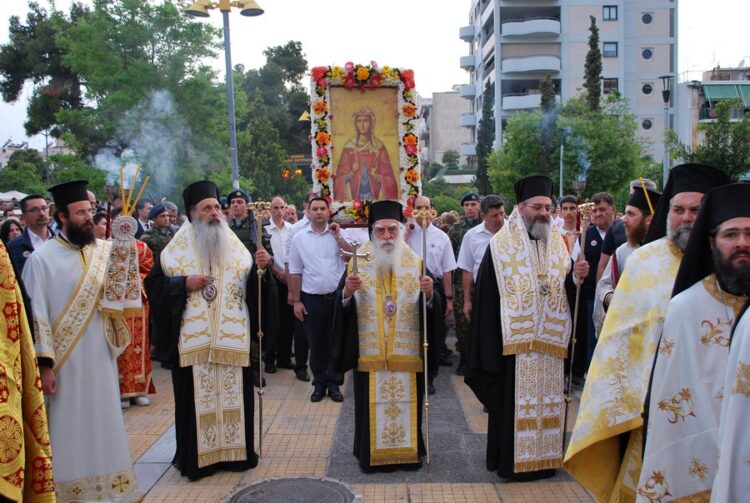 Μεθέορτος Ἑσπερινός καί Πάνδημη Λιτανεία τῆς ἱερᾶς Εἰκόνας τῆς Ἁγίας Φωτεινῆς στήν Νέα Σμύρνη