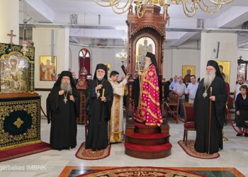 Υποδοχή τιμίας Κάρας Οσ. Δαβίδ του εν Ευβοία και πολυαρχιερατικός Εσπερινός στον Ι.Ν. Αγ. Λουκά Βεροίας