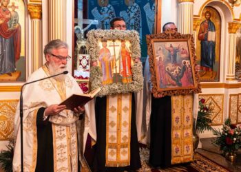 Ο Εσπερινός της Αναλήψεως και των Αγίων Κωνσταντίνου και Ελένης στην Καλαμάτα