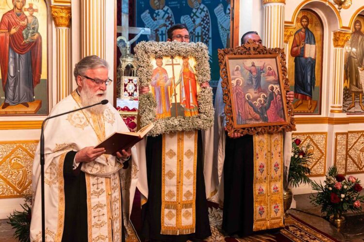 Ο Εσπερινός της Αναλήψεως και των Αγίων Κωνσταντίνου και Ελένης στην Καλαμάτα