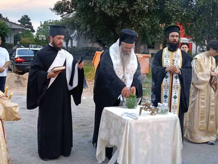ΘΕΜΕΛΙΩΣΗ ΚΑΜΠΑΝΑΡΙΟΥ  ΙΕΡΟΥ ΝΑΟΥ ΑΓΙΟΥ ΜΕΛΕΤΙΟΥ ΚΑΤΕΡΙΝΗΣ