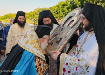 Υποδοχή Ιεράς Εικόνος της Παναγίας από το Όρος των Ελαιών στην Ι. Μονή Δοβρά