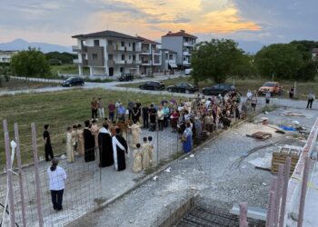 ΘΕΜΕΛΙΩΣΗ ΚΑΜΠΑΝΑΡΙΟΥ  ΙΕΡΟΥ ΝΑΟΥ ΑΓΙΟΥ ΜΕΛΕΤΙΟΥ ΚΑΤΕΡΙΝΗΣ