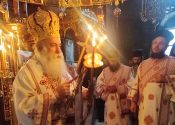 Ο Μητροπολίτης Κορίνθου στην Ιερά Μονή Καρακάλλου Αγίου Όρους