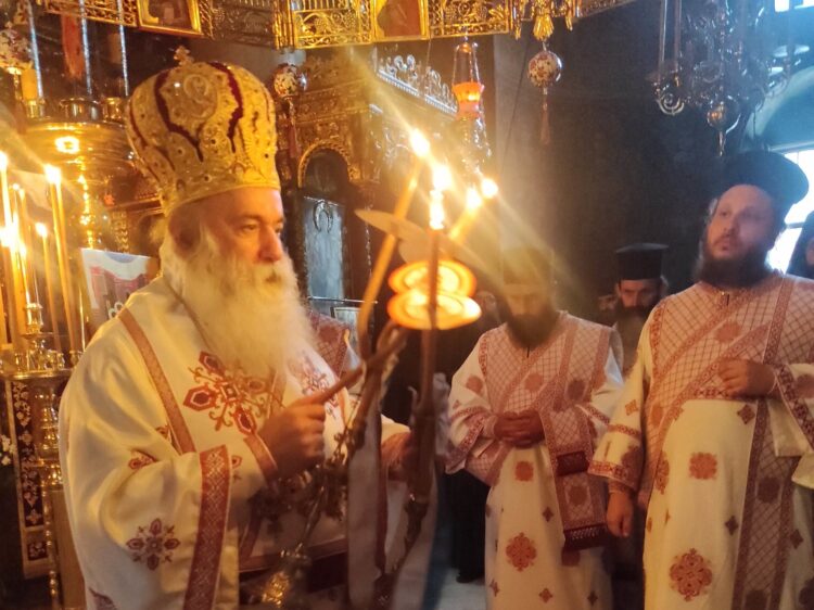 Ο Μητροπολίτης Κορίνθου στην Ιερά Μονή Καρακάλλου Αγίου Όρους