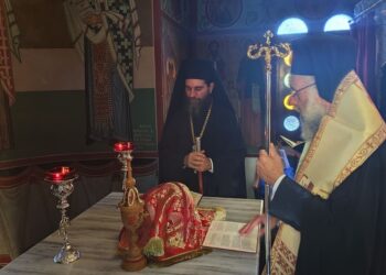 Εσπερινός των Εγκαινίων του Καθολικού της νέας Ιεράς Μονής Οσίας Ειρήνης Χρυσοβαλάντου στο Κατωχώρι Φαρσάλων