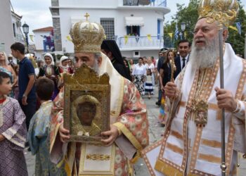 ΠΟΛΥΑΡΧΙΕΡΑΤΙΚΟΣ ΕΟΡΤΑΣΜΟΣ ΤΗΣ ΕΥΡΕΣΕΩΣ ΤΗΣ ΠΑΝΑΓΙΑΣ ΕΙΚΟΝΙΣΤΡΙΑΣ ΣΤΗ ΣΚΙΑΘΟ