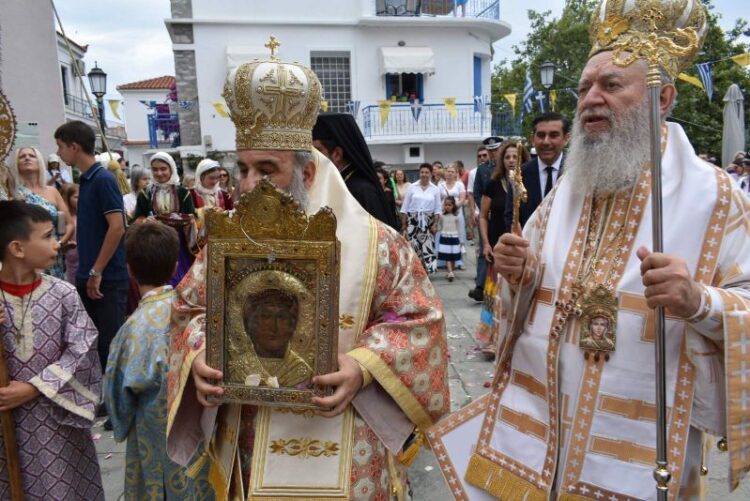 ΠΟΛΥΑΡΧΙΕΡΑΤΙΚΟΣ ΕΟΡΤΑΣΜΟΣ ΤΗΣ ΕΥΡΕΣΕΩΣ ΤΗΣ ΠΑΝΑΓΙΑΣ ΕΙΚΟΝΙΣΤΡΙΑΣ ΣΤΗ ΣΚΙΑΘΟ