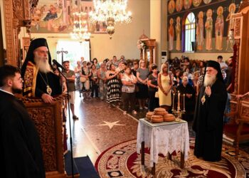 Δισαρχιερατικός Εσπερινός για την Παναγία Τριχερούσα στη Φοινικούντα Μεσσηνίας