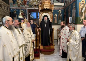 O πανηγυρικός Εσπερινός της Αγίας Άννας στην Γλαύκη