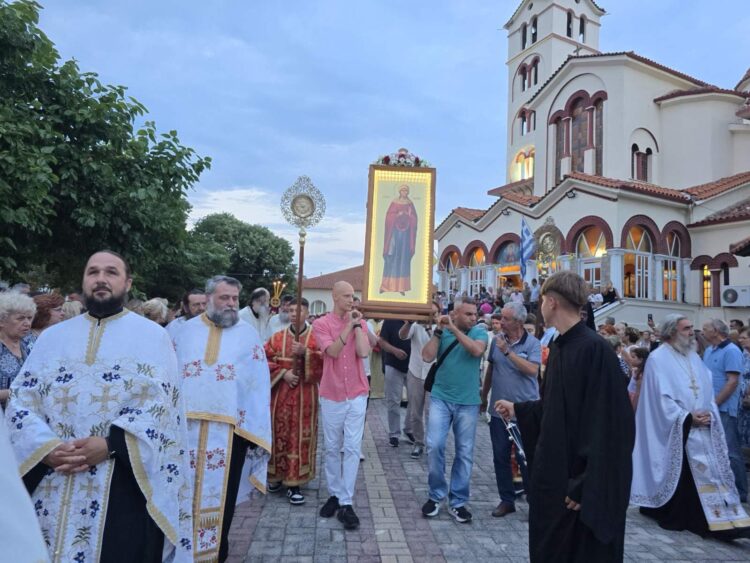 Με λαμπρότητα εορτάστηκε η μνήμη της Αγίας Μεγαλομάρτυρος Μαρίνας στους Νέους Πόρους Πιερίας
