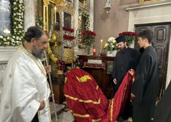 ΠΟΛΥΑΡΧΙΕΡΑΤΙΚΟΣ ΕΣΠΕΡΙΝΟΣ ΣΤΟ ΙΕΡΟ ΠΡΟΣΚΥΝΗΜΑ ΤΟΥ ΑΓΙΟΥ ΣΠΥΡΙΔΩΝΟΣ