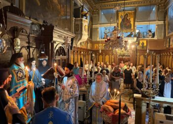 Ο Εσπερινός της Κοιμήσεως της Θεοτόκου στην Κέρκυρα