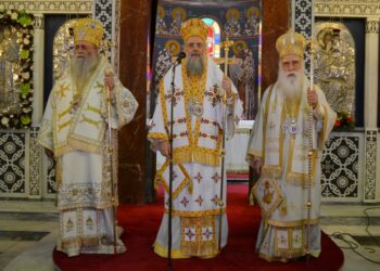 Ἡ Πανηγυρική πολυαρχιερατική Θεία Λειτουργία στόν Ἱερό Ναό Ἁγίου Ἀλεξάνδρου τοῦ Παλαιοῦ Φαλήρου