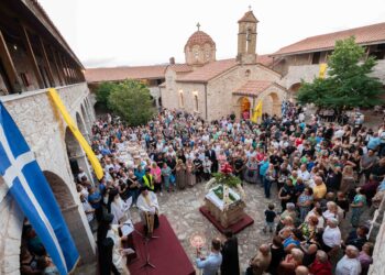 Ο Εσπερινός της Κοιμήσεως της Θεοτόκου στην Μεσσηνία.