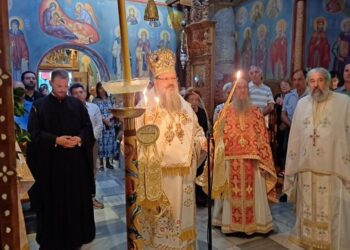 Ο Επιδαύρου Νικόδημος στην Ι.Μ. Αγάθωνος