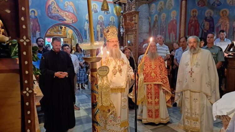 Ο Επιδαύρου Νικόδημος στην Ι.Μ. Αγάθωνος
