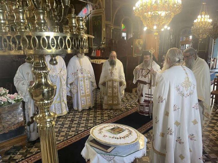 Μνημόσυνον διά τόν Θεσσαλονίκης  ΑΝΘΙΜΟΝ εἰς Χίον