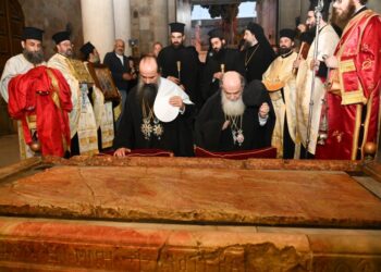 Επίσημη Υποδοχή του Πατριάρχου Βουλγαρίας κ.κ. Δανιήλ στα Ιεροσόλυμα και προσκύνηση στον Πανάγιο Τάφο