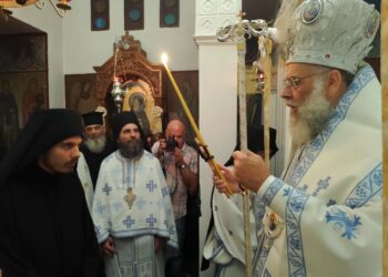Η πρώτη μοναχική κουρά στη νεοσύστατη Ιερά Μονή Αγίας Ειρήνης Χρυσοβαλάντου Κατωχωρίου Φαρσάλων