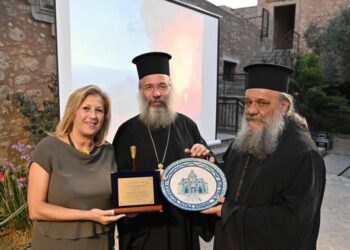 Εγκαίνια έκθεσης του πίνακα «Η ανατίναξη της Μονής Αρκαδίου» του Ιβάν Αϊβαζόφσκι στην Ιερά Μονή Αρκαδίου