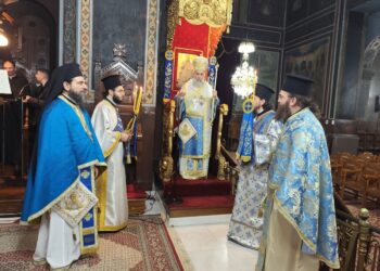 Με εκκλησιαστική λαμπρότητα τιμήθηκαν η Αγία Σκέπη και η επέτειος του «ΟΧΙ» στην Καρδίτσα
