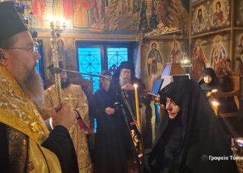 Ρασοευχή νέας Μοναχής  στην Ιερά Μονή Ευαγγελισμού Θεοτόκου Παραβόλας