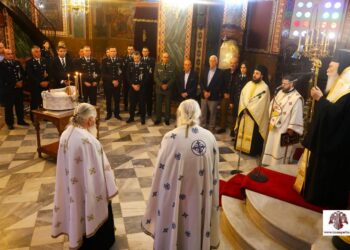 Η ΕΛ.ΑΣ. τίμησε τον Προστάτη της Άγιο Αρτέμιο – Δοξολογία στον Μητροπολιτικό Ναό Ευαγγελιστρίας Σπάρτης