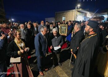 Υποδοχή της ιεράς εικόνος της Παναγίας Σουμελά και λειψάνων του Αγίου Δημητρίου στα Ανώγεια