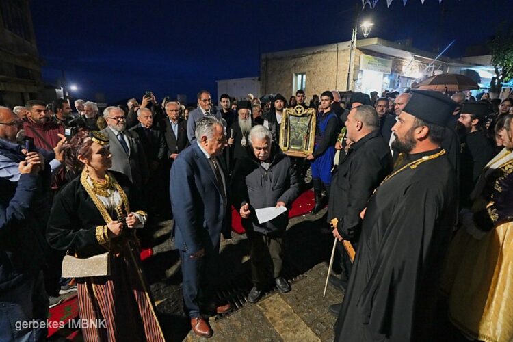 Υποδοχή της ιεράς εικόνος της Παναγίας Σουμελά και λειψάνων του Αγίου Δημητρίου στα Ανώγεια